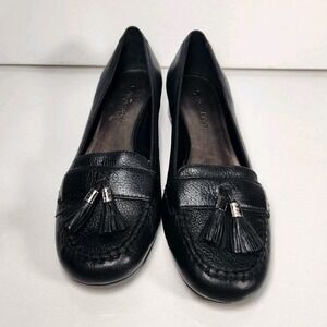 Etienne Aigner Womens Leather‎ Tassel Loafers Irene Size 8.5M Black